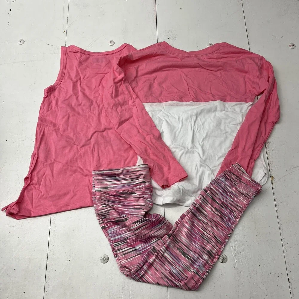 RBX Pink Whip Marled 3 Piece Set Girls Size Medium 10/12 NEW